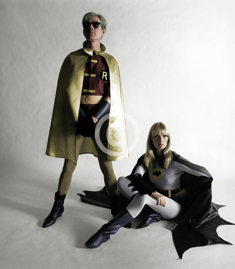 Andy Warhol And Nico As Batman And Robin