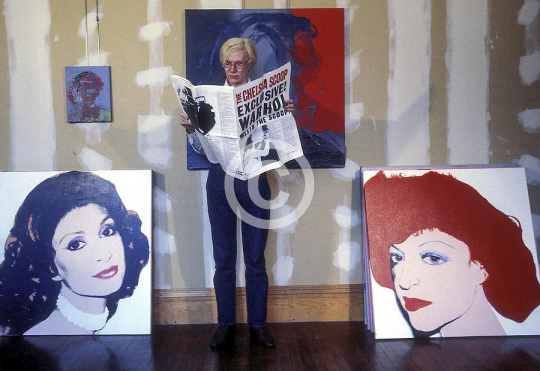Andy Warhol Reading Newspaper In The Studio