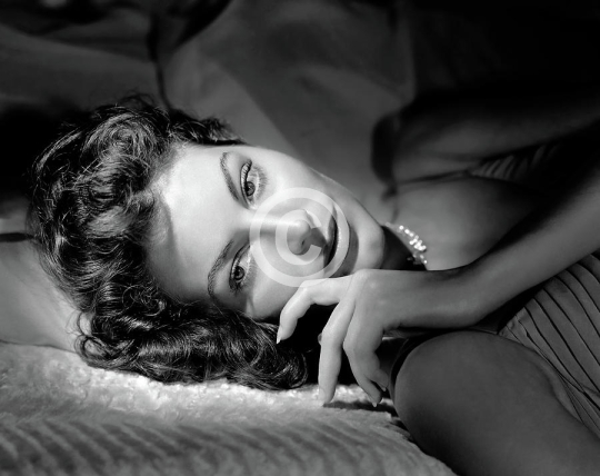 Ava Gardner Glamorous Portrait Lying Down