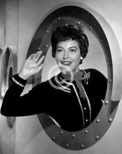 Ava Gardner Waving In Window