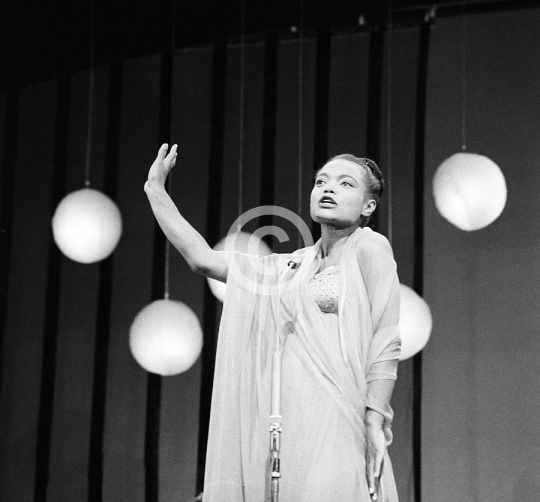 Eartha Kitt Performing On Stage