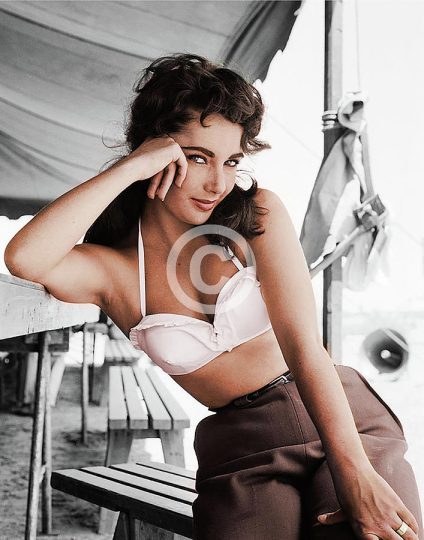 Elizabeth Taylor On The Set Of Giant