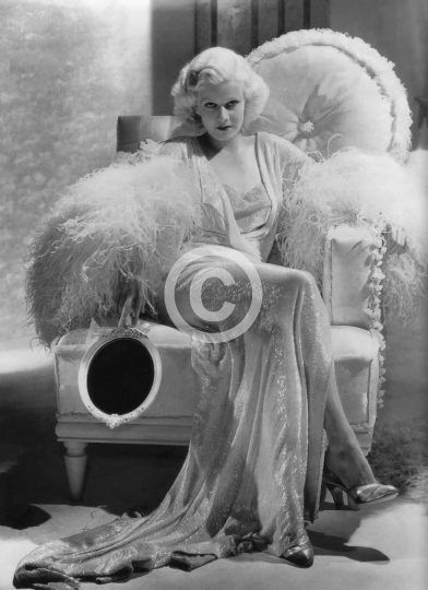 Jean Harlow - Classic Boudoir Print of Sex Symbol c. 1930s