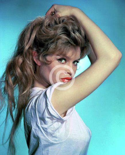 Brigitte Bardot On Blue