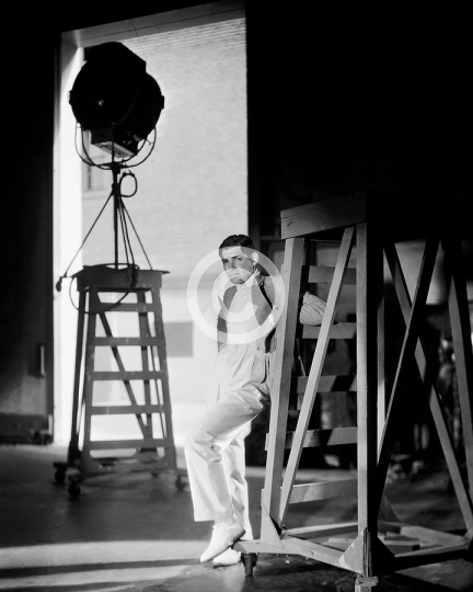 Clark Gable Posed On Sound Stage