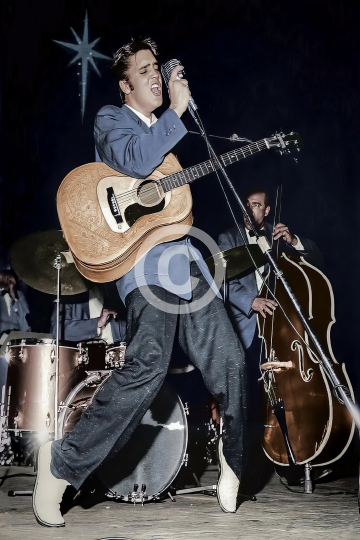 Elvis Presley Rocking Out On Stage