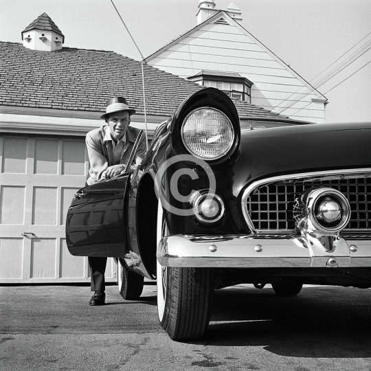 Frank Sinatra Leaning On T-bird