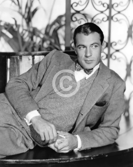 Gary Cooper c. 1930s studio portrait 