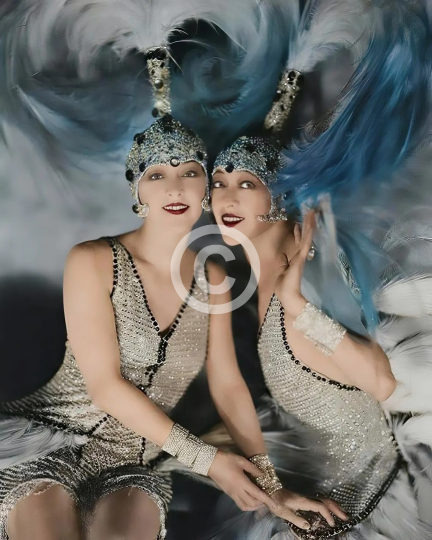 The Dolly Sisters Rose Jenny, Ziegfeld Follies jazz age flapper showgirls c. 1927